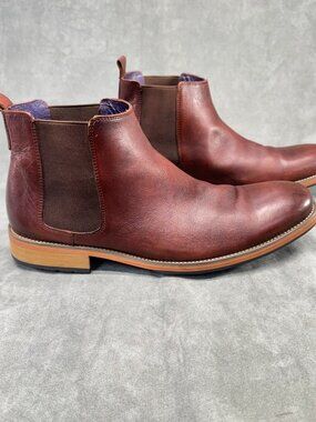 Jack Threads Kimbo Chelsea Boots Brown Leather Mens Size 11